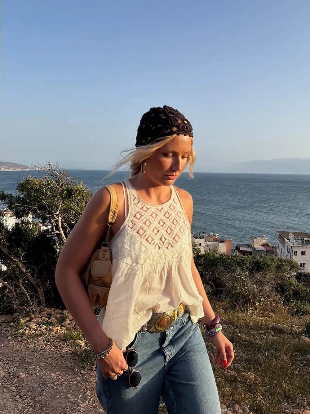 Free People Wandering Light Top | NWT | Whisper White Lace Tank | Size S